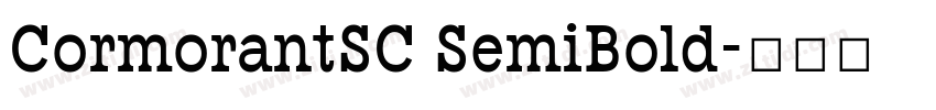 CormorantSC SemiBold字体转换 CormorantSC SemiBold字体转换
